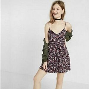 Express Spaghetti Strap Mini Dress Color Black/Floral Size S/P